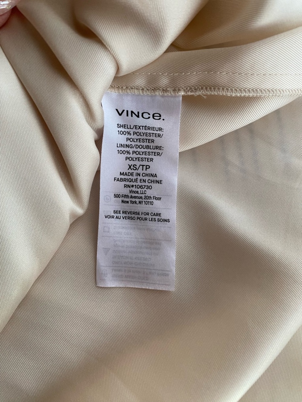 VINCE PLEATED CRUSHED MIDI SKIRT DRAPED CREAM  SIZE XS - Picture 11 of 11